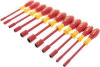 Wiha 32296 11-Piece 1000-Volt Insulated Nut Inch Driver Set Оne Расk