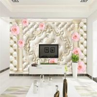 ♛❖✒ Decorative wallpaper Nordic modern simple style hand-painted vintage watercolor flower TV background wall