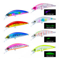 Bashijian เหยื่อตกปลาแบบจม5ซม. 6G,เหยื่อแข็งแบบเหวี่ยงได้ฮาร์ดไบค์ LG Heavy Minnow 50S Wobbler Sinking