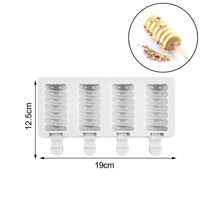 แม่พิมพ์สำหรับทำถังถาดทรงลูกบาศก์น้ำผลไม้นำแข็งตู้แช่แข็งมูสของหวานแม่พิมพ์ไอศครีมแท่งเป็นมิตรต่อสิ่งแวดล้อมทำด้วยมือแม่พิมพ์ซิลิโคนทำไอศครีม3d