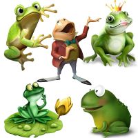 Three Ratels CP5 Funny frog cartoon animal sticker kids bedroom wall sticker Toilet decal Wall Stickers Decals