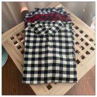 Uniqlo หยวนบริสุทธิ์ห้องลองเสื้อเป็นสีดำและสีขาวเสื้อเชิ้ตลายสก๊อตบ้าน Flannel บดเสื้อโค้ทขนสัตว์กระดุม Ms เดินทางตามปกติ