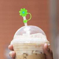 Flower Straw Cover Cap for Cup Silicone Straw Topper Compatible with 30&amp;40 Oz with Handle Durable Easy to Use