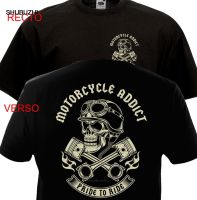 Motorcycle Addict Biker Chopper Bobber Motard Motorrad Short Sleeve Print Men T Shirt T Shirt - T-shirts - AliExpress