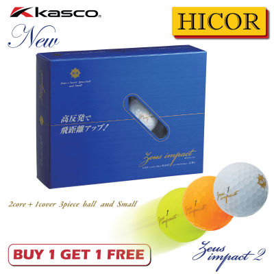 [ซื้อ 1 โหล แถมฟรี 1 โหล] KASCO Zeus Impact2 Hicor Ball for men (2DZ) (Non-Conforming) Buy 1 DZ Get 1 DZ Free ลูกกอล์ฟ Hicor ตีไกล ผิดกฎ สำหรับผู้ชาย