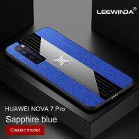 LEEWINDA เคสโทรศัพท์ Huawei Nova 7 Pro,การต่อสู้สามแบบผ้าเกราะขอบนิ่มกันกระแทกฝาหลัง