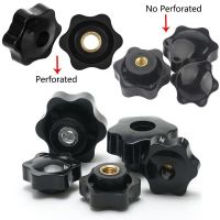 ✖▫◘ 10/5 PCS M5 M6 M8 M10 Plum Hand Tighten Nuts Handle Thread Star Mechanical Black Thumb Nuts Clamping Knob Manual Nuts