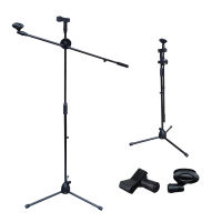 ขาตั้งไมโครโฟน แบบตั้งพื้น( ไม่รวมไมค์) และ ขาตั้ง SmartPhone ขาตั้งมือถือ 2 in 1 Microphone Tripod Stands ขาตั้งไมค์คาราโอเกะ karaoke Stands SmartPhone Holder Petsz