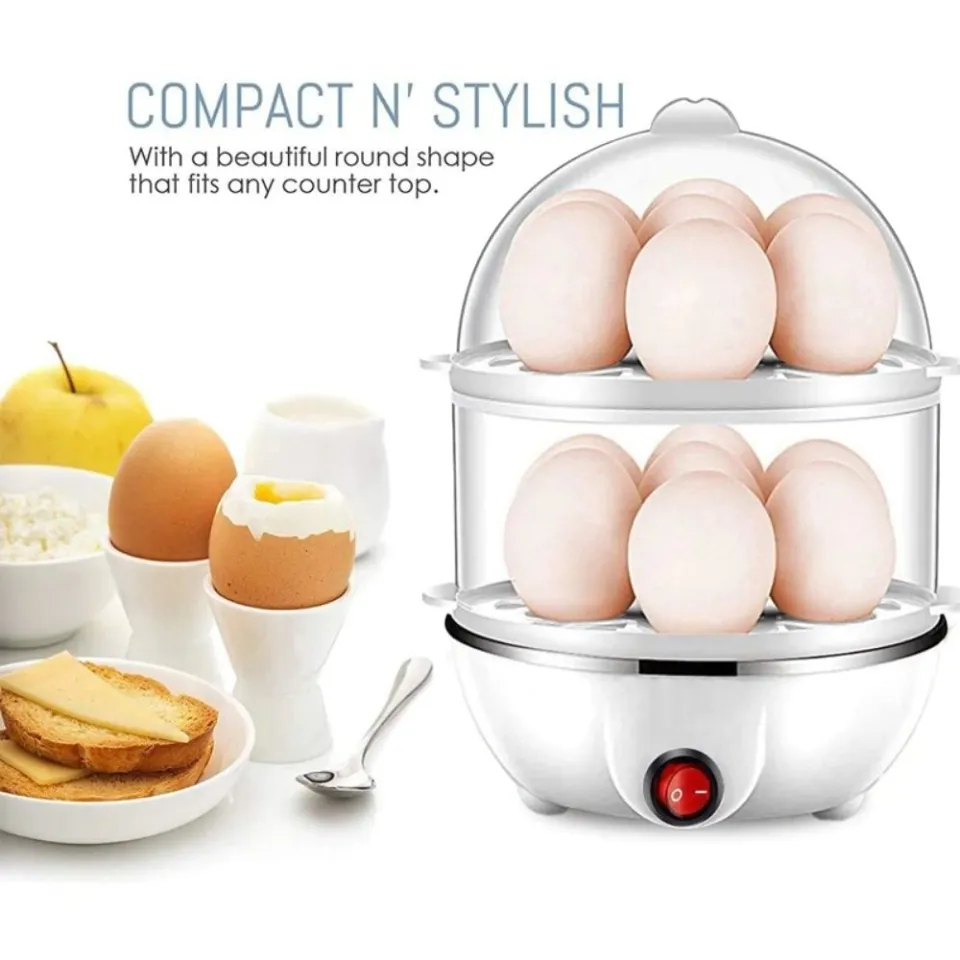 Double Layer Egg Cooker 14 Egg Capacity Hard Boiled Egg Cooker