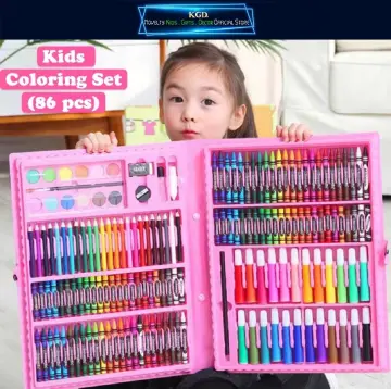 86 PCS Crayon Water Pen Children School Stationery Set for Kids