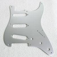 Donlis Pickguard กีตาร์อลูมิเนียม SSS สีเงินแผ่นลับกีต้าร์8หลุม