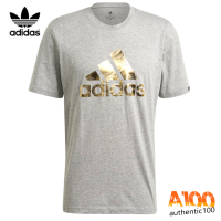 ADIDAS เสื้อยืดพิมพ์ลาย FOIL LOGO แท้ สี GREY