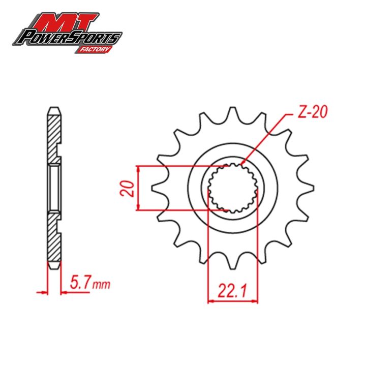 สำหรับยามาฮ่า-wr250-yz250-f-yz125ก๊าซทางวิบาก250-ec-เฟืองโซ่รถจักรยานยนต์ด้านหน้ามอเตอร์ไซค์วิบากอุปกรณ์มอเตอร์ไซค์