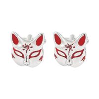 Anime Cat Mask Trendy Cufflinks Button for Men Suit Shirt Cufflinks for Mens Jewelry Designer Tie Clip Fashion Accessories Gifts Cuff Link