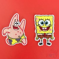 spongebob squarepants s - 1 แพทช์ป้ายแพทช์ลาย spongebob/patrick star สําหรับเย็บปักตกแต่งเสื้อผ้า 1 ชิ้น 5211028✑