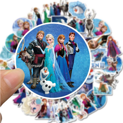 Disneys Frozen Sticker สติ๊กเกอร์ไดคัท สติ๊กเกอร์ โฟรเซ่น ผจญภัยปริศนาราชินีหิมะ 50 ชิ้น สติ๊กเกอร์ตกแต่ง DIY ของสะสม ของเล่น ของเล่นเด็ก