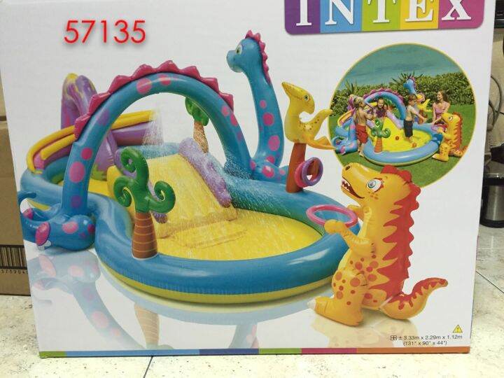 intex 57135สวนน้ำสไลเดอร์หรรษาไดโนแลนด์ | Lazada.co.th