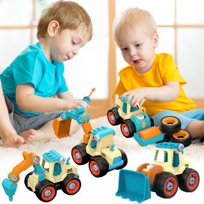 DIY TRUCKรถขุดดินของเล่น รถตักดินของเล่น ของเล่นเด็กengineering series toys