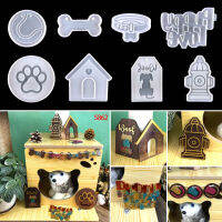 Super Cute DIY Nest Decoration Epoxy Mold Dog Bone Baseball Collar Fire Hydrant Dog Tag Decoration Silicone Mold