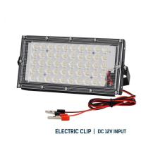 Lampu Banjir แอลอีดีจระเข้ Dc12v 50W,ไฟสปอตไลท์กลางแจ้งโคมไฟตั้งแคมป์ไฟสำหรับอุตสาหกรรมโคมไฟกีฬาตอนกลางคืนในตลาดกลางคืน