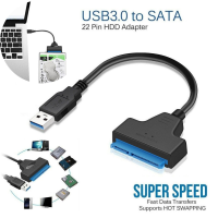 [SONGFUL] USB สาย3.0เป็น SATA 3 Sata เป็น USB สายแปลง USB 6 Gbps รองรับ2.5นิ้วหน่วยความจำภายนอก SSD HDD ฮาร์ดไดรฟ์22 Pin Sata III