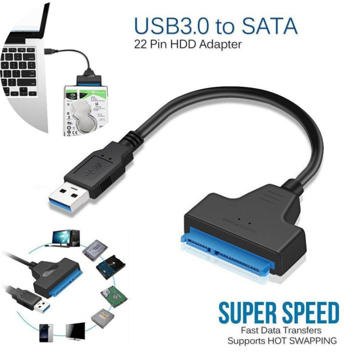 【smarthere】 Usb 30 To Sata 3 Cable Sata To Usb Adapter Convert Cables 6 Gbps Support 25 Inches 7956