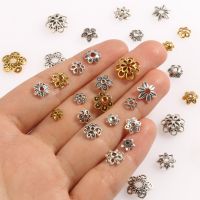 Metal Alloy Tibetan Hollow Flower Bead Caps Star Filigree Loose Spacer Caps for Earrings Bracelet Diy Jewelry Making Supplies