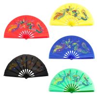 Chinese Kung Fu Fan Tai Chi Martial Arts Dragon Phoenix Plastic Handheld Folding Fans Art Dance Gift Jy05 21 Dropshipping