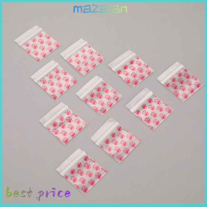 mazalan-100pcs-mini-ziplock-ถุงซิปพลาสติกขนาดเล็กบรรจุภัณฑ์ถุงยา