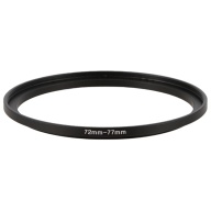 72mm-77mm Camera Lens Step Up Filter Black Metal Adapter Ring thumbnail