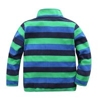 ZZOOI Polar Soft Warm Fleece Striped Child Coat Baby Boys Jackets Windproof Children Outerwear Clothing Kids Outfits For 1-6 Years Old