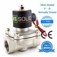 U.S. Solid 1" 3/4" 1/2" Stainless Steel Electric Solenoid Valve Normally Closed 24 V 12V DC 24V 110V AC  G BSP Thread