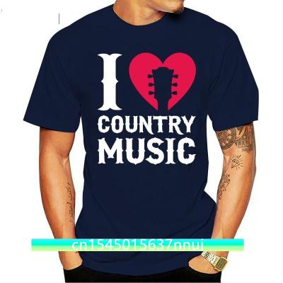 Design T Shirt Funny I Love Country Music Heart Cowboy Cowgirl Rural Nashville Novelty Tshirt