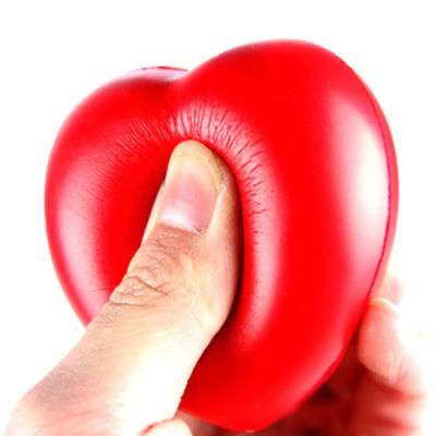 ลูกบอลลูกโฟมนุ่มความเครียดรูปหัวใจมาซาลันลูกบอลออกกำลังกายข้อมือมือสำหรับเด็กทารกบีบบรรเทาความเครียด