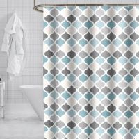 New Colorful Lantern Pattern Shower Curtain Thick Polyester Shower Curtains Bathroom black white grey blue Waterproof Shower Curtain(With Hook Rings)