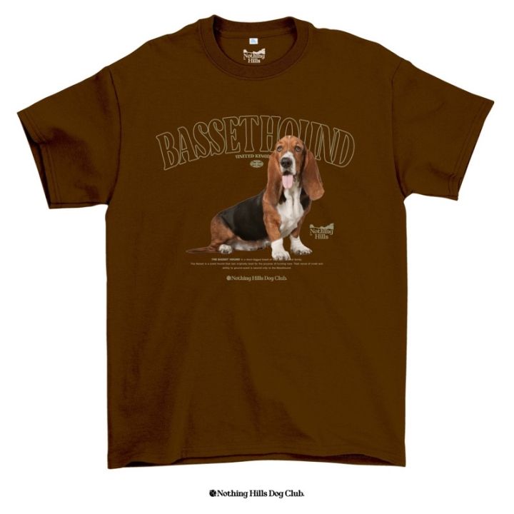 เสื้อยืดลาย-basset-hound-บาสเซ็ต-ฮาวด์-classic-cotton-unisex-by-nothing-hills-lc9e