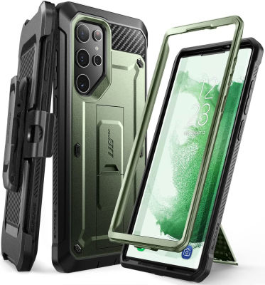 SUPCASE Unicorn Beetle Pro Series Case for Samsung Galaxy S22 Ultra 5G (2022 Release), Full-Body Dual Layer Rugged Belt-Clip &amp; Kickstand Case Without Built-in Screen Protector (Guldan)