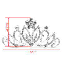 Tiaras และมงกุฎสำหรับผู้หญิงที่มีแผ้วสำหรับ Rhinestone เจ้าหญิงที่สง่างามมงกุฎสาวเจ้าสาวแต่งงานอุปกรณ์ประกอบฉากงานเลี้ยงวันเกิด