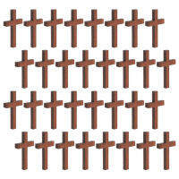 OULII 50 Pcs Jesus Bracelet Men Mens Pendants Chains Religious Figurine Cross Charms Bracelets Wooden Pendant Man