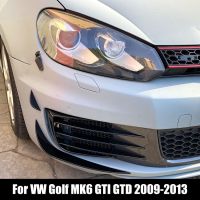 กันชนหน้ารถสปอยเลอร์ผ่าข้างช่องแอร์ข้างสำหรับ MK6กอล์ฟ VW GTI GTD 2009-2013 ABS ปรับแต่งชุดตัวรถสีดำเงา