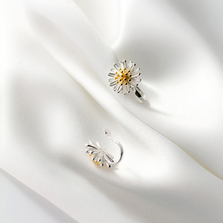 luomansi-real-s925-sterling-silver-daisy-pierced-ear-clip-female-jewelry-birthday-party-gift