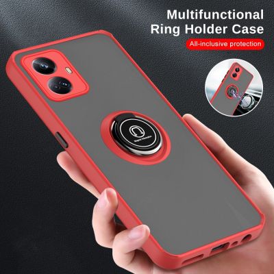 Matte PC Shockproof Armor Coque For Realme 10 Pro Plus 5G Case Magnetic Ring Holder Protect Fundas Realme10 4G Realmi 10 Pro+ 5G Electrical Connectors