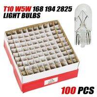 100PCS 194 T10 Glass Light Bulb Clear Wedge Incandescent Instrument Panel Light Bulbs 3W Headlights Car Dashboard Lights