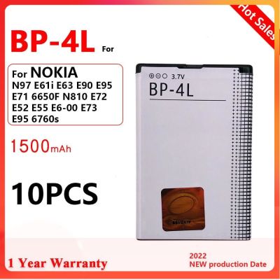BP-4L แบตเตอรี่ชาร์จสำหรับ Nokia N97 E61i E63 E90 E95 E71 6650F N810 E72 E52 E55 E6-00 E73 E95 6760S BP4L 1500MAh