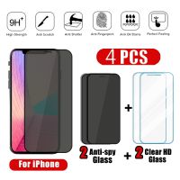 2 HD + 2 Anti-Spy Privacy Tempered Glass For IPhone 14 11 12 13 Pro Max Screen Protector For IPhone 14 7 8 Plus X XS XR