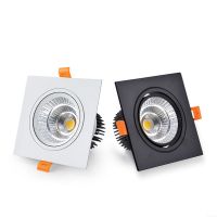 Led Spotlight Ceiling Lamp Recessed LED COB Downlight Dimmable 220V 110V Single double square Led Spot Light