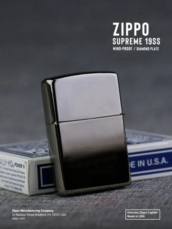 National Supreme 19SS Diamond Plate Zippo Zippo co-branded metal