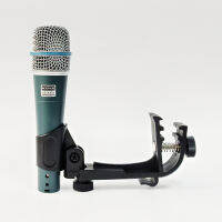 beta57a snare tom drum microphone guitar amplifier percussion instrument handheld dynamic mic with clip fixed holder mount stand