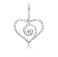 จี้เพชร Spiral Heart Pendant (PCN07)