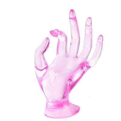 Pink Memory Hand Ring Holder, Pink Room Decor Aesthetic Jewelry Displays for Shows, Preppy Decor Ring Display Jewelry Stand